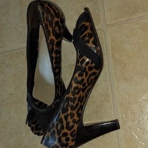 Cato - Leopard open toed heels